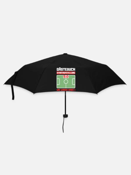 Gästebuch 50. Geburtstag Fußball - Regenschirm (klein) - Schwarz