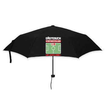Gästebuch 18. Geburtstag Fußball - Regenschirm (klein) - Schwarz - Vorne