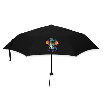 Blauer Dragon - Regenschirm (klein) - Schwarz - Vorne