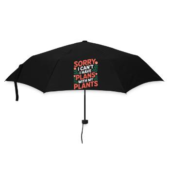 Sorry I Can't I Have Plans With My Plants 10 - Regenschirm (klein) - Schwarz - Vorne