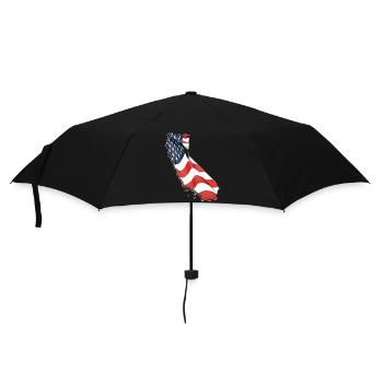 Carte du drapeau des États-Unis en Californie - Parapluie standard - noir - Devant