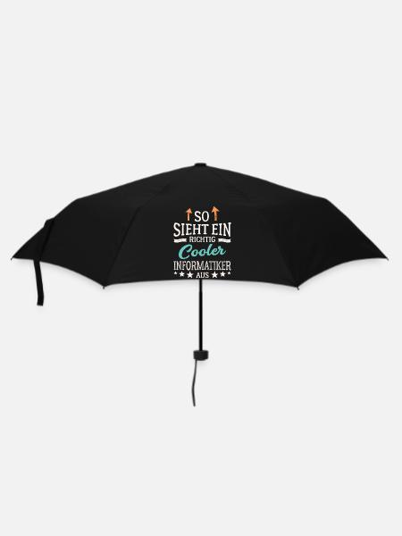 So sieht ein richtig cooler Informatiker aus - Regenschirm (klein) - Schwarz