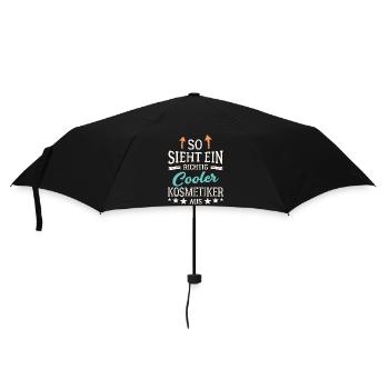 So sieht ein richtig cooler Kosmetiker aus - Regenschirm (klein) - Schwarz - Vorne