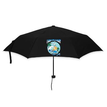 Boating in summer - I was on a boat that day - Umbrella (small) - black - Front