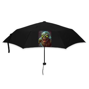 Monstre mutant mi-hommes mi-insecte sombre horreur - Parapluie standard - noir - Devant