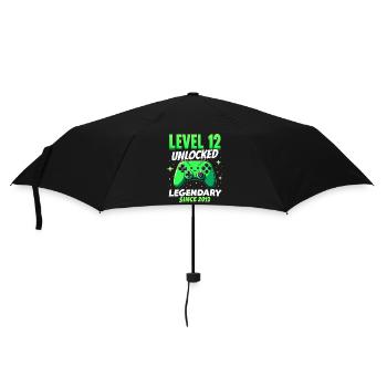 Level 12 Birthday Boy Gamer 12th Birthday - Umbrella (small) - black - Front