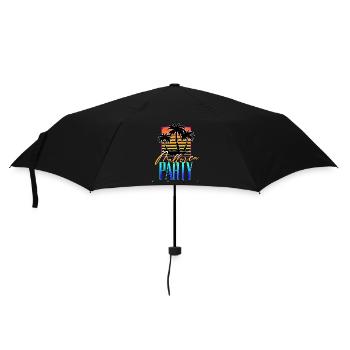 Mallorca Party Crew - Regenschirm (klein) - Schwarz - Vorne