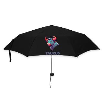 Taureau Dessin animé - Parapluie standard - noir - Devant