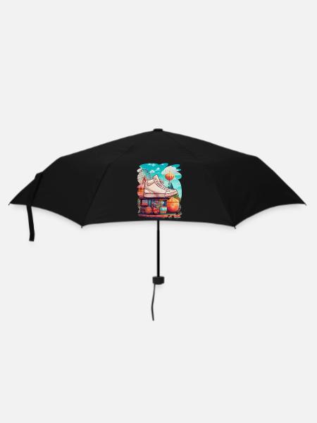 Colorful creation funfair, games, candy - Umbrella (small) - black