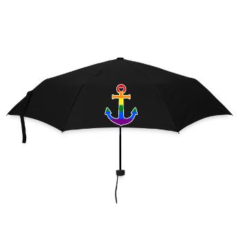 Ancre arc-en-ciel - Parapluie standard - noir - Devant
