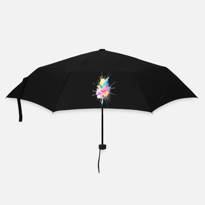 Aquarelle abstraite éclaboussure - Parapluie standard - noir