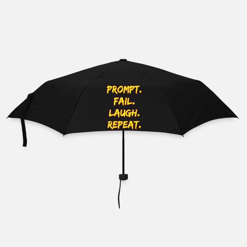 PROMPT. ÉCHOUER. RIRE. RÉPÉTER. - Parapluie standard - noir