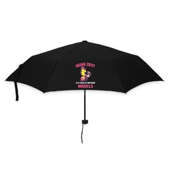 Colorful butterfly motifs with fun font - Umbrella (small) - black - Front