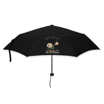 Emotionally strong – Grow &amp; heal - Umbrella (small) - black - Front