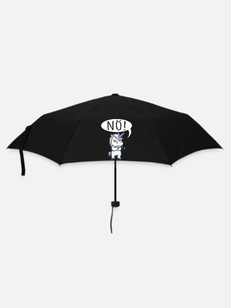 Unicorn Nope Stubborn - Umbrella (small) - black