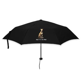 Parlez à la patte Whippet Greyhound Whippets - Parapluie standard - noir - Devant