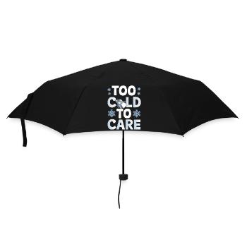 Too Cold To Care Penguin - Umbrella (small) - black - Front