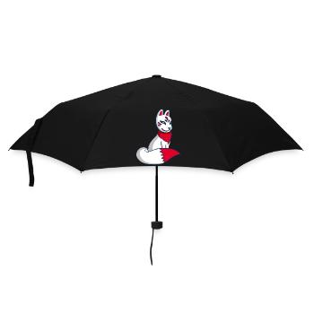 White and Red Fox Manga - Regenschirm (klein) - Schwarz - Vorne