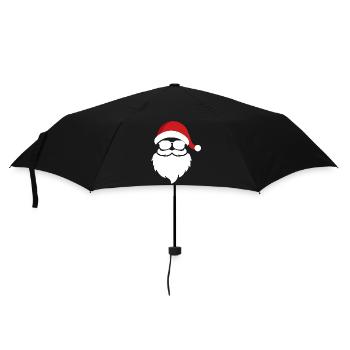 cool santa - Umbrella (small) - black - Front