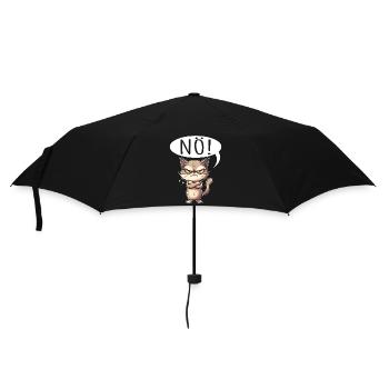 Cool Cat Nope funny saying grumpy - Umbrella (small) - black - Front