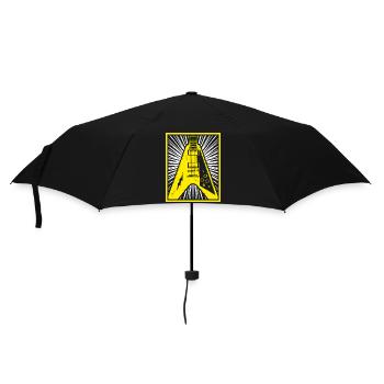 Electric Guitar Silhouette - Umbrella (small) - black - Front