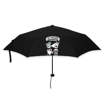 Mon popcorn est fan d’horreur en cri - Parapluie standard - noir - Devant