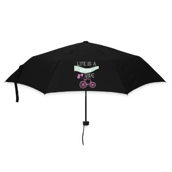 Life Is a Beautiful Ride Bicycle Graphic - Umbrella (small) - black - Front