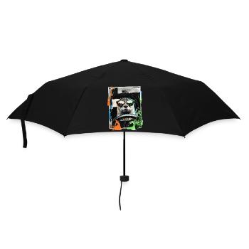 funny otter - Umbrella (small) - black - Front