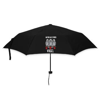 Mehr als einen Vogel Graupapagei Papagei Papageien - Regenschirm (klein) - Schwarz - Vorne