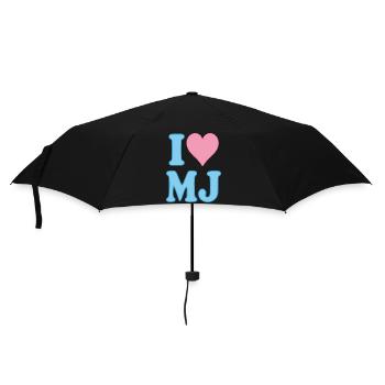 Ich liebe niedliches Pastellherz-Design - Regenschirm (klein) - Schwarz - Vorne