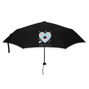 Puzzeln, Hobby, Geduld, Spruch Design - Regenschirm (klein) - Schwarz - Vorne