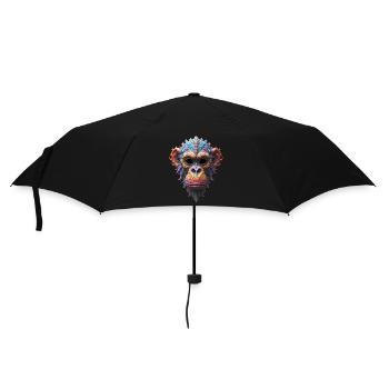 Ornate Chimp Mask - Umbrella (small) - black - Front