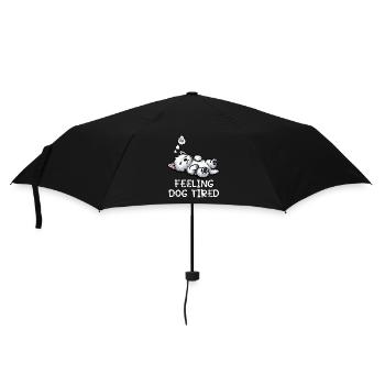 Westie, le West Highland terrier Fatigué par le chien - Parapluie standard - noir - Devant