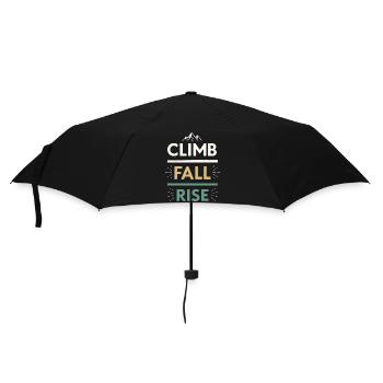 Climbs Falls Raises Mountain - Umbrella (small) - black - Front
