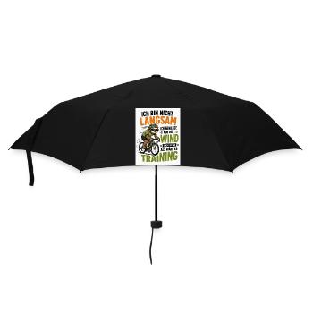 Faultier auf Fahrrad - Regenschirm (klein) - Schwarz - Vorne