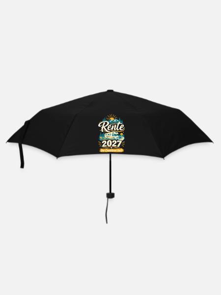 Rente 2027 Wohnmobil Ruhestand Camper Geschenk - Regenschirm (klein) - Schwarz