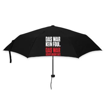 Das war kein Foul – Das war Körperkontakt Shirt - Regenschirm (klein) - Schwarz - Vorne