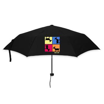 Chèvre « popart-chèvre » barbiche - Parapluie standard - noir - Devant