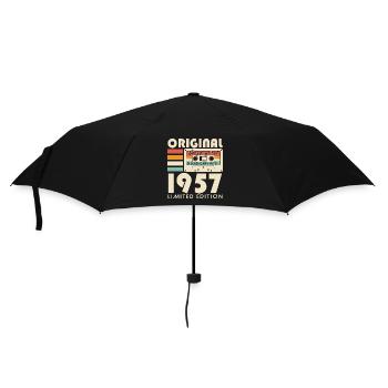 Original 1957 Vintage Vintage Rétro Anniversaire - Parapluie standard - noir - Devant