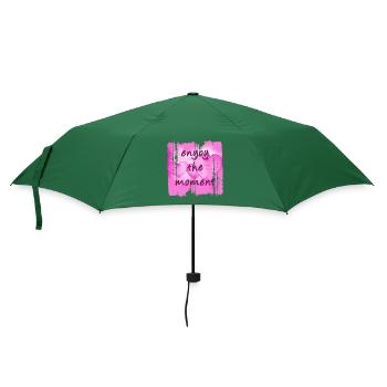 Enyoy The Moment Pink Hearts - Umbrella (small) - bottlegreen - Front