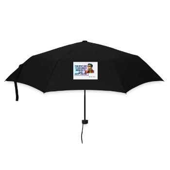 Love What You Do – Retro Pop Art Design - Umbrella (small) - black - Front
