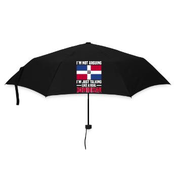 Dominikanische Republik | Dominikaner Geschenkidee - Regenschirm (klein) - Schwarz - Vorne