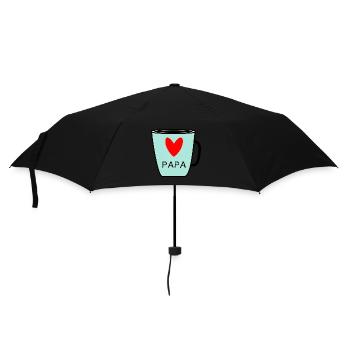 VATERTAG. ALLES GUTE ZUM GEBURTSTAG, PAPA. PAPA. ALLES GUTE ZUM GEBURTSTAG - Regenschirm (klein) - Schwarz - Vorne