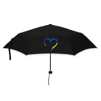 Ukraine Herz - Regenschirm (klein) - Schwarz - Vorne