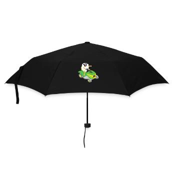 Lustiges Schaf T-Shirt Schaf Rasenmäher MÄH - Regenschirm (klein) - Schwarz - Vorne