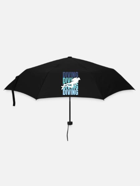 Diving Passion: Explore the Deep Blue - Umbrella (small) - black