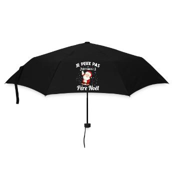 J'peux pas j'attends le Père Noël idée cadeau - Parapluie standard - noir - Devant