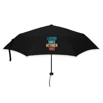 Oktober 1982 - 40. Geburtstag Geschenk. Legende. - Regenschirm (klein) - Schwarz - Vorne