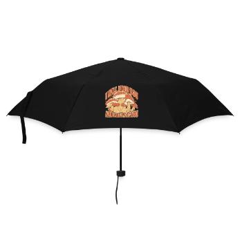 Lustige Pilzsammler Mykologen sammeln Pilze - Regenschirm (klein) - Schwarz - Vorne