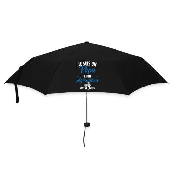 Papa et agriculteur qui déchire - Parapluie standard - noir - Devant
